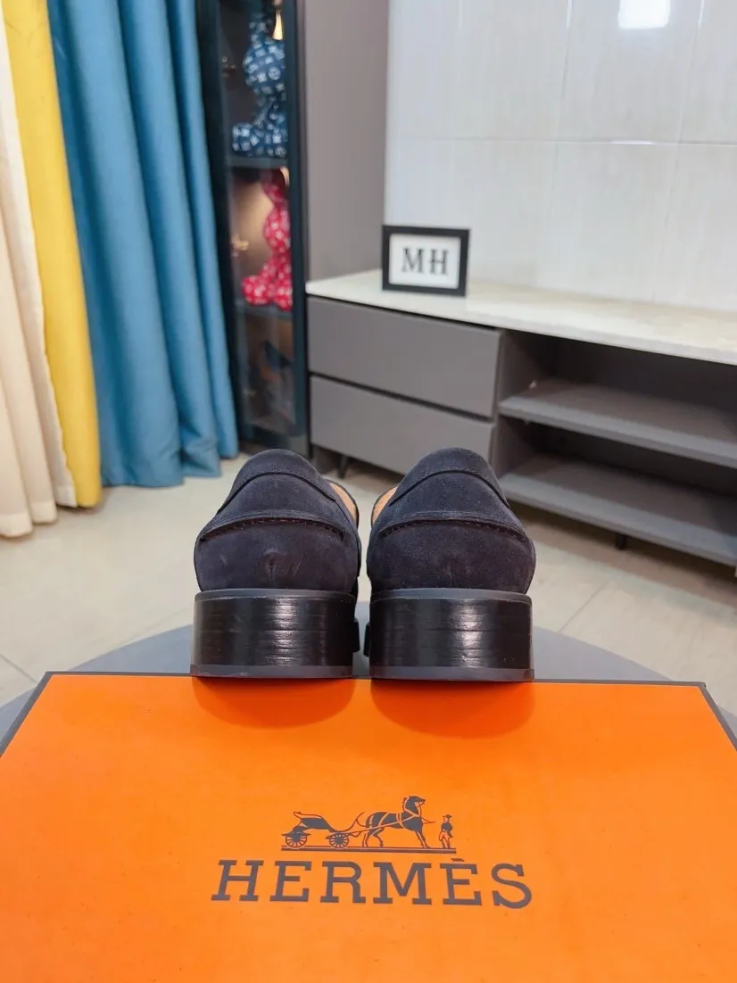 Men's shoes 💰458🌹🌹Niuli "HERMES" Hermès business leather shoes, original factory configuration, original imported frosted cowhide upper + luxury hardware logo + fully imported original customized cowhide lining, sole: rubber wear-resistant outsole, difficult craftsmanship, original factory follow-up goods, 🔍🔍high quality code number: 38-44 45 can be customized